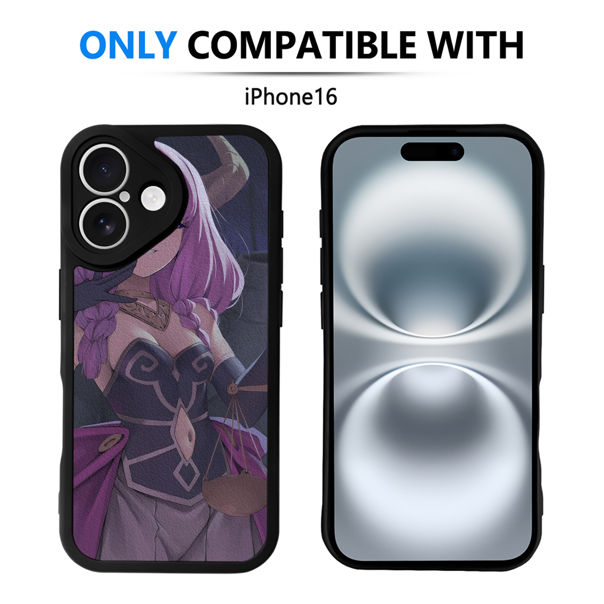 （画像用） 葬送のフリーレン Frieren 【iPhone 16シリーズ対応】シリコンスマホケース（レザー調） 材質：シリコン